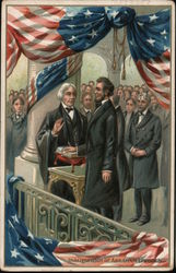 Inauguration of Abraham Lincoln President's Day Postcard Postcard Postcard