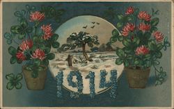 Norway 1914 with Flowers Postcard