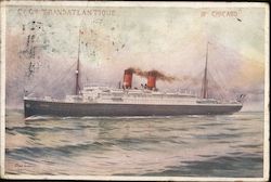 The "Chicago" transatlantic steamer Postcard