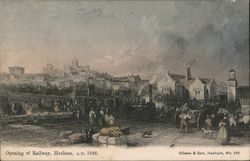 Opening of railway, Hexham, A.D. 1836 Postcard