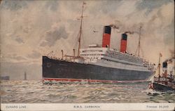 R.M.S. Carmania - Cunard Line - Tonnage 20,000 Cruise Ships Postcard Postcard Postcard