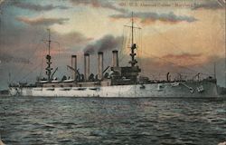 9531 U.S. Armored Cruiser "Maryland" (ACR-8) Ships Postcard Postcard Postcard