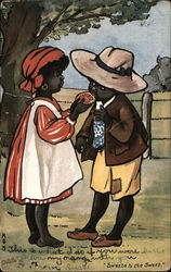 Sweets to the Sweet Black Americana Postcard Postcard Postcard