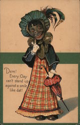 Black Girl Acting Coy Black Americana Postcard Postcard Postcard