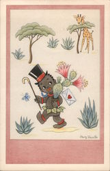 Black Boy Carrying Flowering Cactus Black Americana Postcard Postcard Postcard