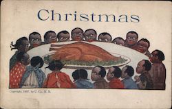 Christmas Black Americana Postcard Postcard Postcard