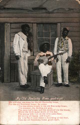 Black musicians - "My Old Kentucky Home, good night" Black Americana Postcard Postcard Postcard