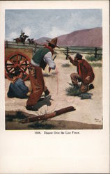 Dispute over the line fence Postcard