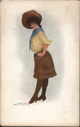 Portrait of Cowgirl Postcard