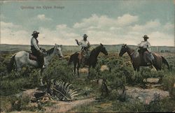 Quitting the Open Range Cowboy Western Postcard Postcard Postcard