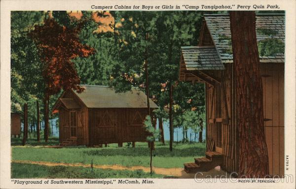 Campers Cabins For Boys Of Girls In Camp Tangipahoa Percy Quin