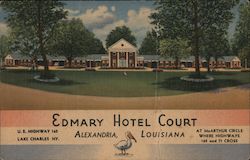 Edmary Hotel Court Alexandria, LA Postcard Postcard Postcard