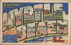 Greetings From Myrtle Beach, S.C. Postcard