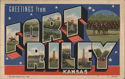 Greetings from Fort Riley, Kansas Postcard