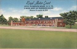 Royal Motor Court Livonia, MI Postcard Postcard Postcard