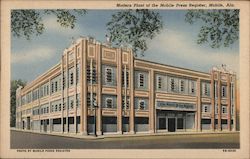 Modern Plant of the Mobile Press Register Alabama Postcard Postcard Postcard