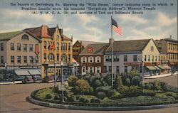 The Square at Gettysburg Pennsylvania Postcard Postcard Postcard