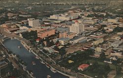 Aerial View of Fort Lauderdale, Fla Postcard