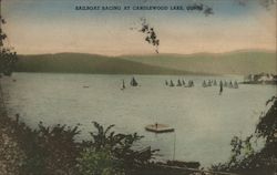 Sailboat Racing, Candlewood Lake Postcard