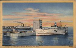 State Ferry and Railway Docks Postcard