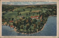 Aerial View, Prospect House Park and Golf Course Postcard