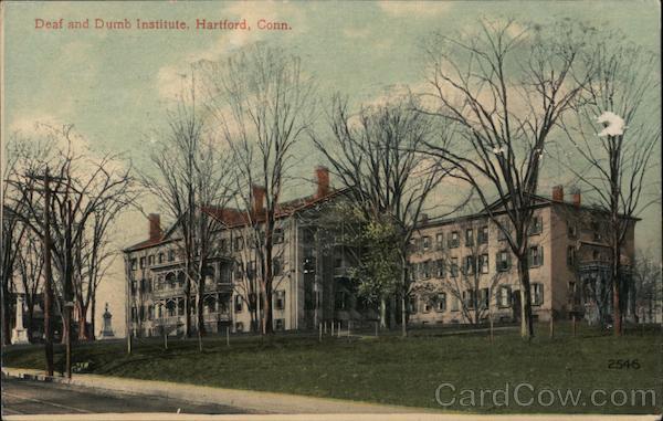 Deaf And Dumb Institute Hartford Ct Postcard