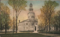 Old Church and Church of Christ Market Bennington, VT Postcard Postcard Postcard