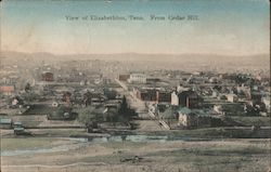 View of Elizabethton, Tenn. From Cedar Hill Tennessee Postcard Postcard Postcard