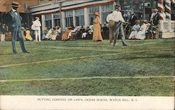 Putting Contest on Lawn, Ocean House Postcard