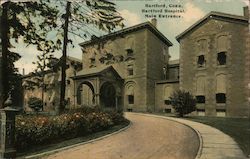 Hartford Hospital, Main Entrance Postcard