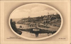 Rockwood Park, Showing Pavilion and Bridge Saint John, NB Canada New Brunswick Postcard Postcard Postcard