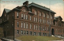 High School Saint John, NB Canada New Brunswick Postcard Postcard Postcard