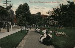 West Side of King Square Saint John, NB Canada New Brunswick Postcard Postcard Postcard