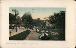 West Side of King Square Saint John, NB Canada New Brunswick Postcard Postcard Postcard