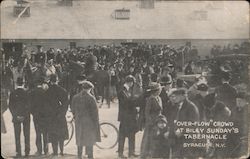 "Over-Flow" Crowd at Billy Sunday's Tabernacle Postcard