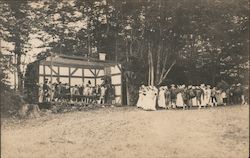 Historical Reenactment Outdoors Postcard