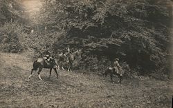 Reenactment Actors on Horses Bennington, VT Postcard Postcard Postcard