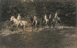 Actors on Horses, Bennington Historical Pageant Vermont Postcard Postcard Postcard