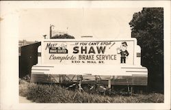 Shaw Brake Service Sign Postcard