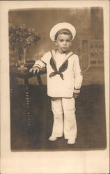 Orville Swamer Jr., 1918, Posing in Sailor Suit Postcard