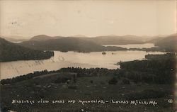 Birds-Eye View of Lakes and Mountains Lockes Mills, ME Postcard Postcard Postcard