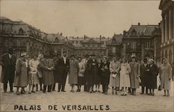 Group Photo at the Palace of Versailles France Postcard Postcard Postcard