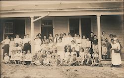 All Angels Farm, Residents on Porch Postcard