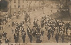 Marching Band Parade - 1907 Events Postcard Postcard Postcard