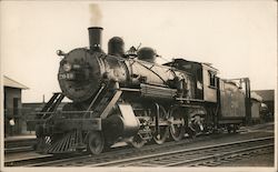 2049 Train Engine on Tracks Postcard