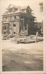 Brick Home Under Construction Buildings Postcard Postcard Postcard