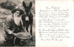 Gold Miner Panning Gold "Bigger Goldfields" Postcard