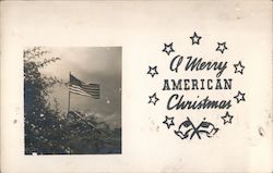 American Flag: A Merry American Christmas Postcard