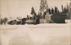 McCloud River RR Train Stuck in Snow Railroad (Scenic) Postcard Postcard Postcard