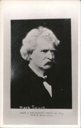 Mark Twain from a Photograph Taken in 1899 Postcard